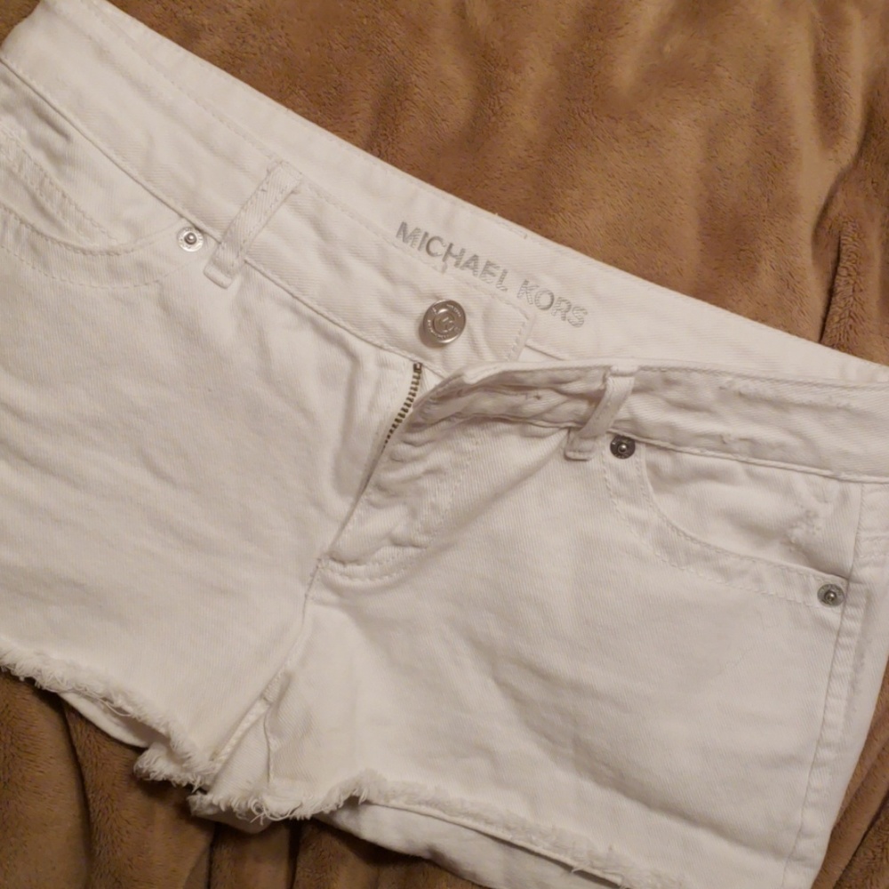 Michael Kors white denim shorts